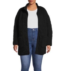 Time and Tru Women's and Plus Onion Quilted Boyfriend Jacket